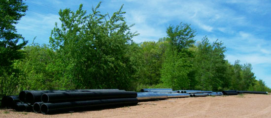 rows of culverts in stock